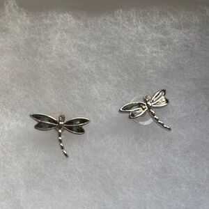Silver Dragonfly Earrings